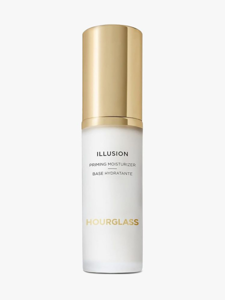 Hourglass Illusion Priming Moisturizer in branded component on a light gray background
